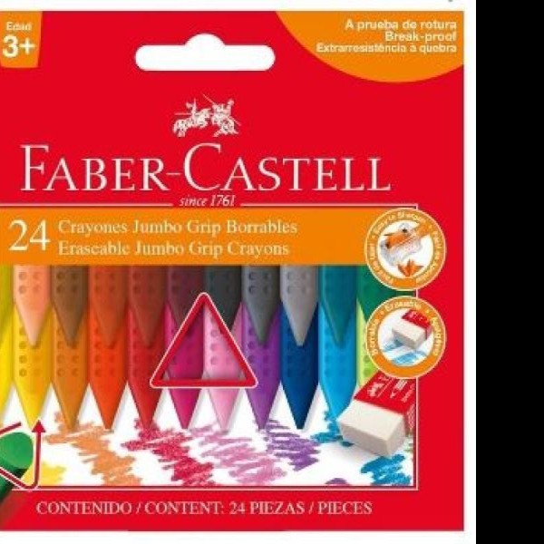 CRAYONES BORRABLES JUMBO EST.C24 FABER E.1 C.60